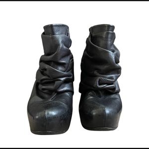 ✨Maison Martin Margiela✨Black Leather Slouch Bootie